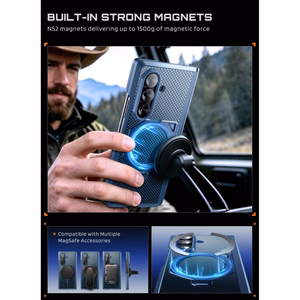 Supcase UB Aero MagSafe 2-osaline ümbrise ja privaatsusfiltriga ekraanikaitse komplekt Samsung Galaxy Z Fold 8 Ultra jaoks – tumesinine