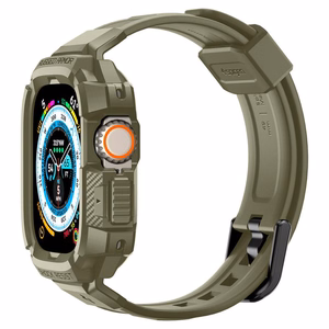Spigen Rugged Armor Pro - rihm koos ümbrisega Apple Watch Ultra 49 mm (Vintage Khaki)