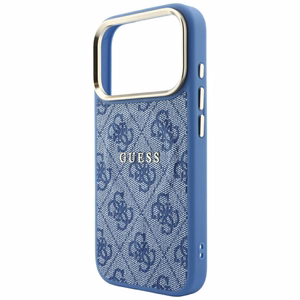 Guess Embossed 4G Classic MagSafe ümbris iPhone 17 Pro Max / 18 Pro Max jaoks, sinine