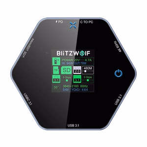 Blitzwolf 8in1 dokkimisjaam BW-TH16 USB 100W LCD nutiekraan