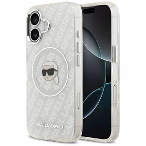 Karl Lagerfeld IML Karl Head Logo MagSafe iPhone 17 Ümbris - Hall