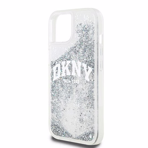 DKNY Liquid Glitter Big Logo ümbris jaoks iPhone 15 / 14 / 13 - valge