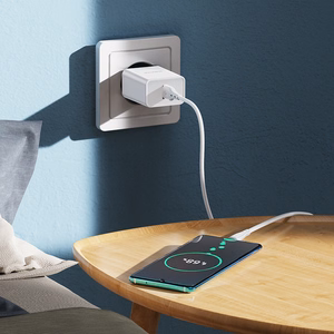 Borofone Wall laadija BN5 Sunlight - USB - QC 3.0 18W with USB to Type C kaabel valge