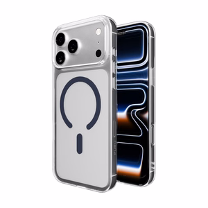 Puro Lite Mag TPU+PC Ümbris Compatible with MagSafe jaoks iPhone 17 Pro Max - Läbipaistev with Sinine Ring