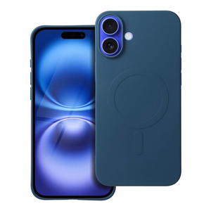 SILICONE MAG ÜMBRIS (big hole) compatible with MagSafe jaoks IPHONE 16 Plus sinine