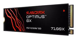 SanDisk Optimus GX 7100X SSD, 2 TB, M.2, PCI Express 4.0, NVMe, TLC 3D NAND