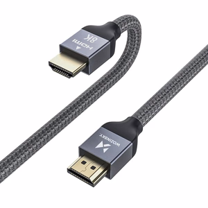 Wozinsky HDMI 2.1 Kaabel 8K 60 Hz 48 Gbps / 4K 120 Hz / 2K 144 Hz 5 m Hõbedane (WHDMI-50)