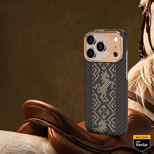 Must Benks Magnetic Armor Air Knight kevlari ja metallraamiga ümbris (C.K.FL.AP.GD.X072) mudelitele iPhone 18 Pro / iPhone 17 Pro