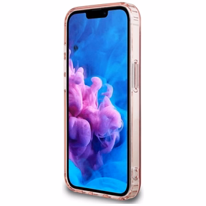 Guess IML Glitter Circle MagSafe ümbris jaoks iPhone 16e - roosa