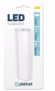 Platinet LED taskulamp (4W 1200mAh) valge