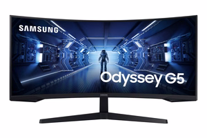 Samsung G55T monitor 86,4 cm (34") 3440 x 1440 pikslit UltraWide Quad HD LED must