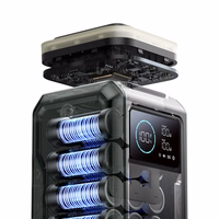 Powerbank Joyroom JR-PBF10 75000mAh 100W 3x USB-C 3x USB-A kokkupandava taskulambi ja käepidemega - roheline