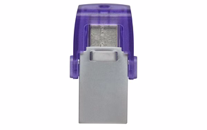 Kingston Technology DataTraveler microDuo 3C USB mälupulk 64 GB USB Type-A / USB Type-C 3.2 Gen 1 (3.1 Gen 1) lilla, roostevaba teras