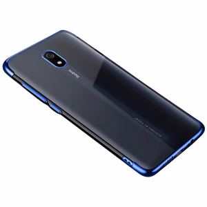 Selge värvi Case Gel TPU Electroplating raam Cover for Xiaomi Redmi 8A sinine