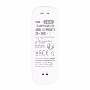 GreenBlue GB737 – siseruumi Wi-Fi temperatuuri- ja niiskusandur, 3,0 V, 2× LR03