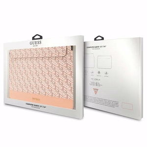 Guess GCube Stripes ümbris jaoks a 14" laptop - roosa