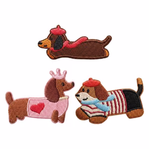 Нашивка такса, комплект 3pcs