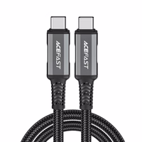 Acefast C1-09 USB-C / USB-C USB4 PD3.1 kaabel 5A 1m - hall-must
