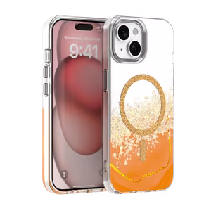 Чехол Epoxy Mag для iPhone 13 / 14 6,1" оранжевый