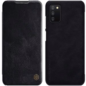 Nillkin Qin nahast ümbris Samsung Galaxy A03s musta värvi jaoks