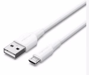 Kaabel USB 2.0 Micro-B-le 1.5m valge Vention