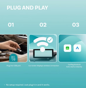 Ottocast Mini Aura CA530-T juhtmevaba Apple CarPlay/Android Auto adapter, must
