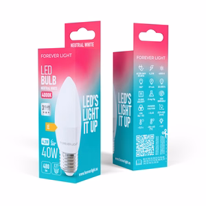Forever Light LED Bulb E27 C37 4.2W 480lm 4000K class E