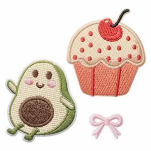 Нашивка авокадо, комплект 3pcs