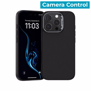 Benks Magnetic Armor Pro Kevlar Ümbris Metal Frame 600D (D065) jaoks Iphone 16 Pro must (Camera Control Button)