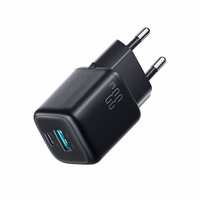 Joyroom JR-TG7 33W USB-A + USB-C seinalaadija 30W USB-C - Lightning 1m kaabliga - must