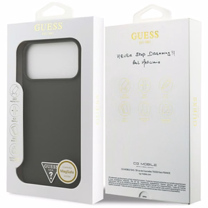 Guess silikoonist Triangle Logo MagSafe ümbris iPhone 17 Pro Max jaoks - roheline
