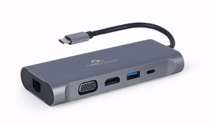 Gembird A-CM-COMBO7-01 sülearvuti dokk/pordikordisti USB 3.2 Gen 1 (3.1 Gen 1) Type-A hall