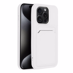 Ümbris jaoks iPhone 15 PRO Card Ümbris valge