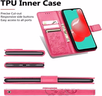 Ümbris Flower Book Samsung A155 A15 4G/A156 A15 5G rose-punane