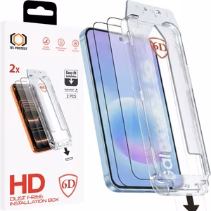 Tel Protect Dust-Free Easy Fit Full Glue 6D karastatud klaas Samsung Galaxy A56/A57 5G must - 2 tk