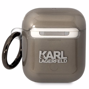 Karl Lagerfeld KLA2HNIKTCK чехол AirPods 1/2 чёрный/чёрный Karl`s Head