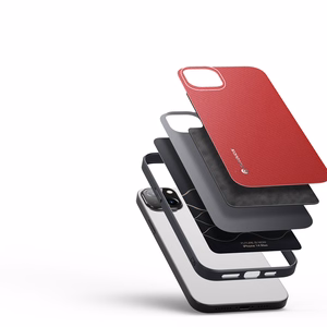 Dux Ducis Fino case cover made of nylon for iPhone 14 Plus red