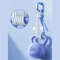 Dudao L25C USB-C - USB-C Silicone Kaabel 60W 1m - valge