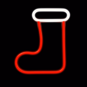 Neon LED CHRISTMAS SOCK valge punane FLNE23 Forever Light