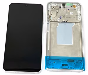 LCD screen Samsung A266 A26 5G koos touch screen ja frame Valge original (service pack)