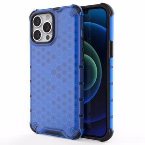 Honeycomb Case броневой чехол с TPU бампером для iPhone 13 Pro Max синий