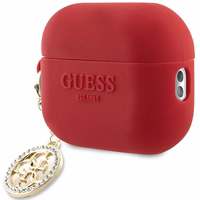 Guess GUAP23DSLGHDF AirPods Pro 2 cover punane 3D Rubber 4G Diamond Charm