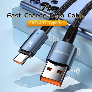 USB kaabel Essager Morning Glory sinine Type-C 200cm (kuni 7A)
