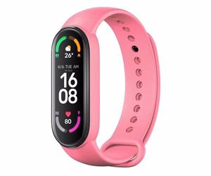 Silicone strap for XIAOMI Mi Band 5 / 6 / 7 pink (37)