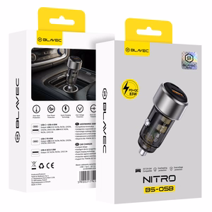 Blavec Автомобильное зарядное устройство BS-05B Nitro — USB + Type C — QC 3.0 18W PD 65W (CCBS05BN-UCB) чёрный
