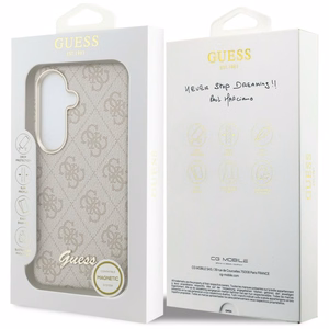 Guess ümbris 4G Script MagSafe Samsung Galaxy S26 jaoks roosa