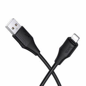 Силиконовый кабель USB A – Lightning Hoco 2,4A 1 m X124 черный