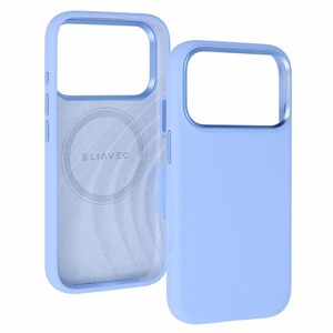 Liavec Silky ümbris metallist kaameraraamiga mudelile iPhone 18 Pro/17 Pro, helesinine
