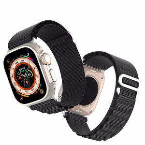 DUX DUCIS strap GS nylon jaoks Apple Watch 42 / 44 / 45 / 49 mm must