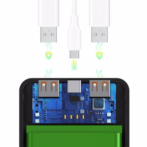 Wozinsky Wpower WPBBK-3 10000 mAh 10W akupank, 2x USB-A 2A, valge